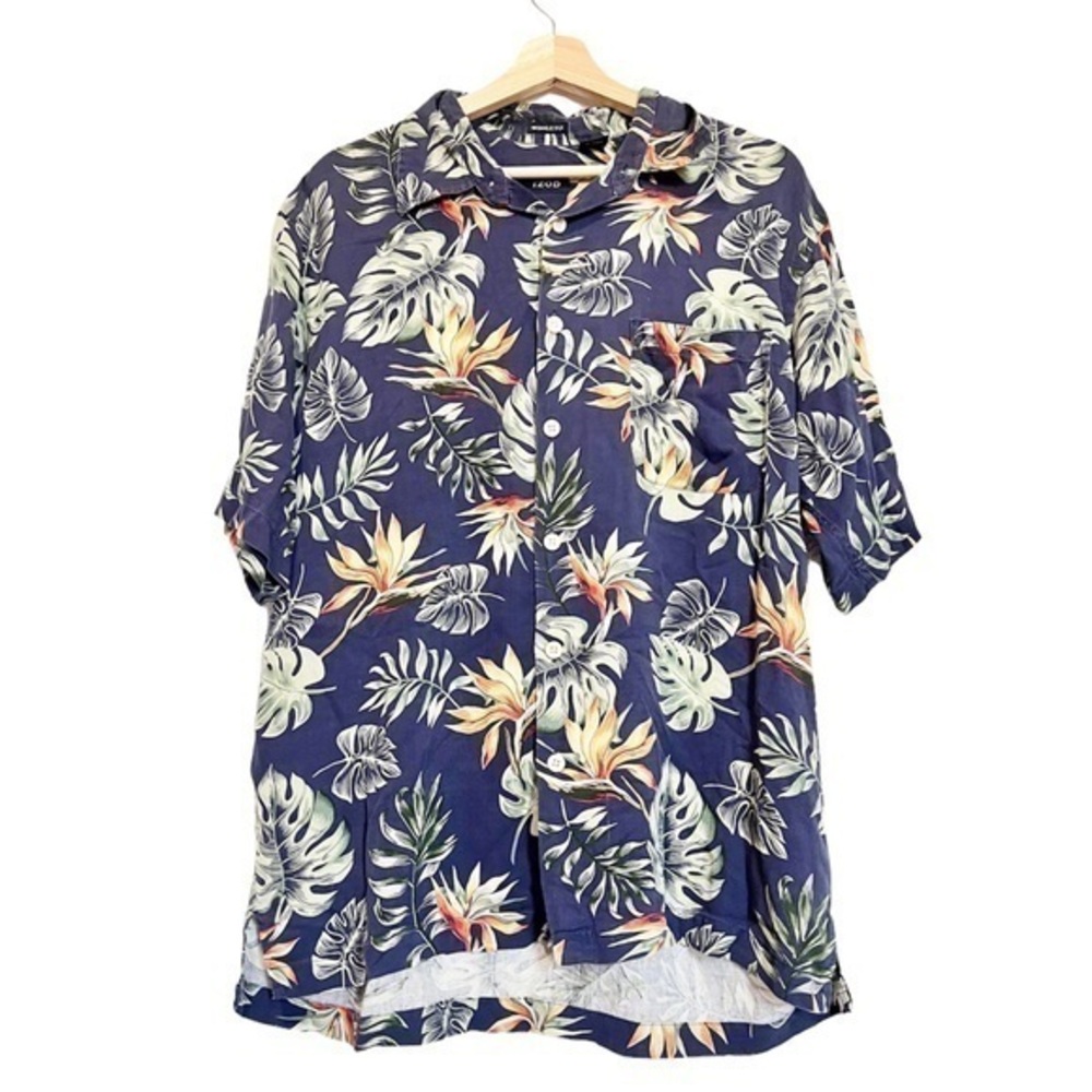 Izod 100% Silk Hawaiian Casual shirt Large